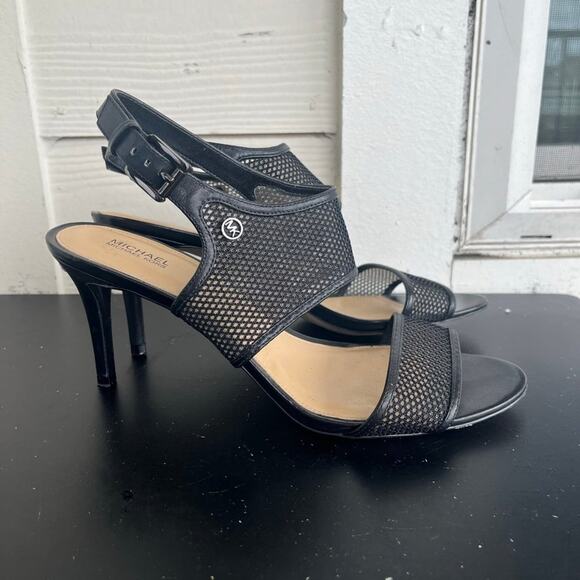 Michael Kors Women's Leilah Mesh Ankle Strap Heels Size 10 - Picture 2 of 13